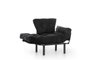 Atelier Del Sofa Nitta Single - Sillón de orejas Negro